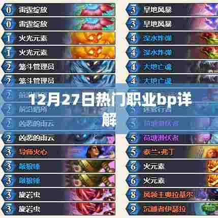 12月27日职业BP最新详解,洞悉热门职业趋势