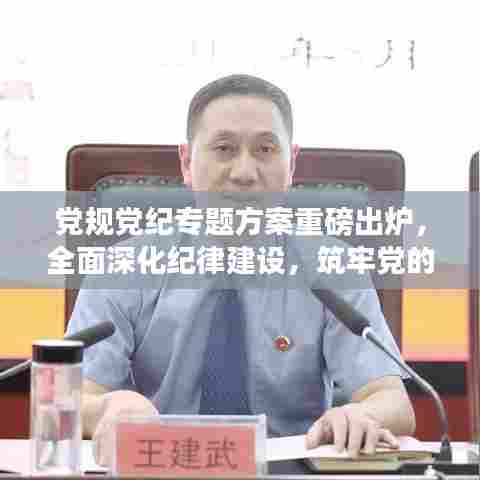 党规党纪专题方案重磅出炉，全面深化纪律建设，筑牢党的执政根基