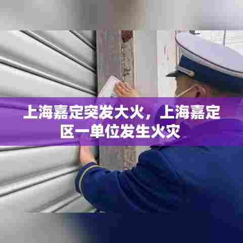 上海嘉定突发大火,上海嘉定区一单位发生火灾