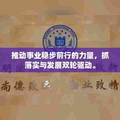 推动事业稳步前行的力量，抓落实与发展双轮驱动。