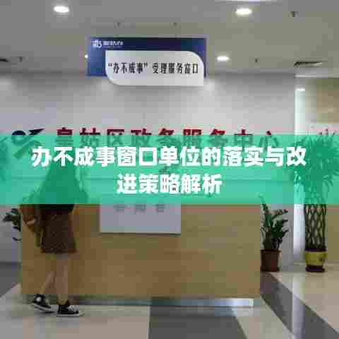办不成事窗口单位的落实与改进策略解析