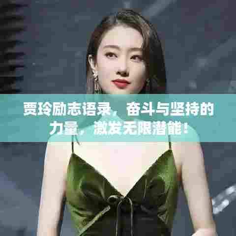 贾玲励志语录，奋斗与坚持的力量，激发无限潜能！