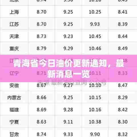 青海省今日油价更新通知,最新消息一览