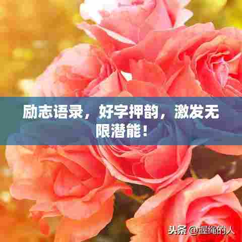 励志语录,好字押韵,激发无限潜能!