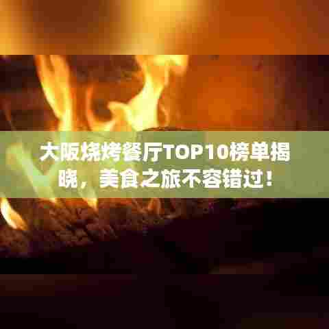 大阪烧烤餐厅TOP10榜单揭晓,美食之旅不容错过!