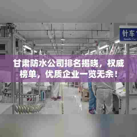 甘肃防水公司排名揭晓,权威榜单,优质企业一览无余!