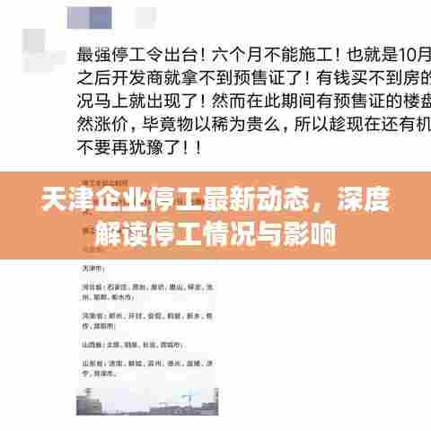 天津企业停工最新动态，深度解读停工情况与影响