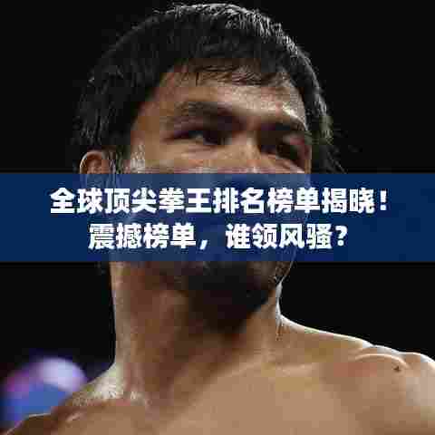 全球顶尖拳王排名榜单揭晓！震撼榜单，谁领风骚？