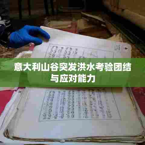 意大利山谷突发洪水考验团结与应对能力