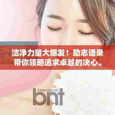 洁净力量大爆发！励志语录带你领略追求卓越的决心。