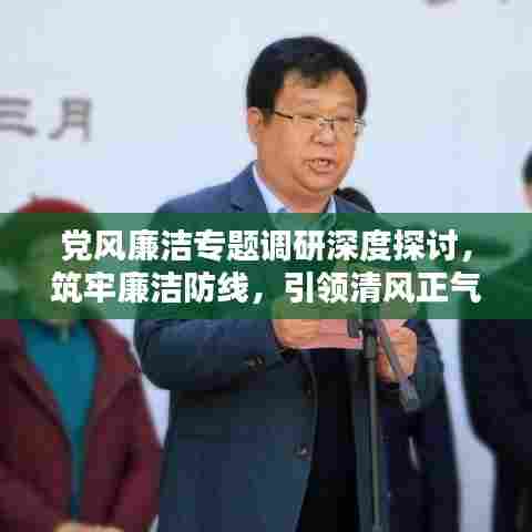 党风廉洁专题调研深度探讨,筑牢廉洁防线,引领清风正气