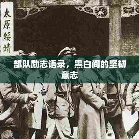 部队励志语录,黑白间的坚韧意志