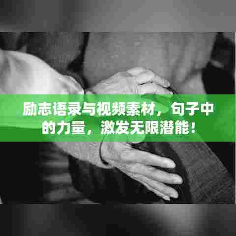 励志语录与视频素材，句子中的力量，激发无限潜能！
