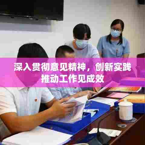 深入贯彻意见精神，创新实践推动工作见成效