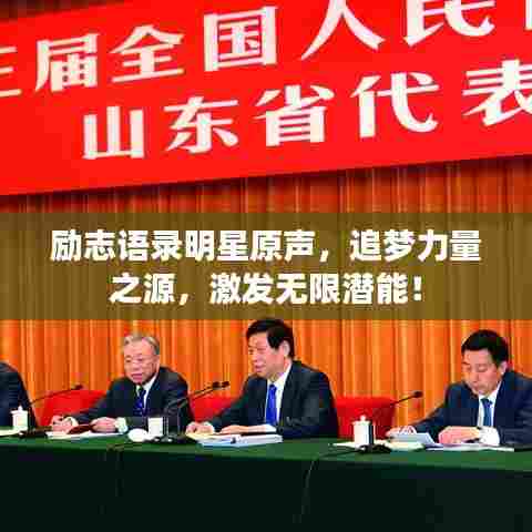励志语录明星原声,追梦力量之源,激发无限潜能!